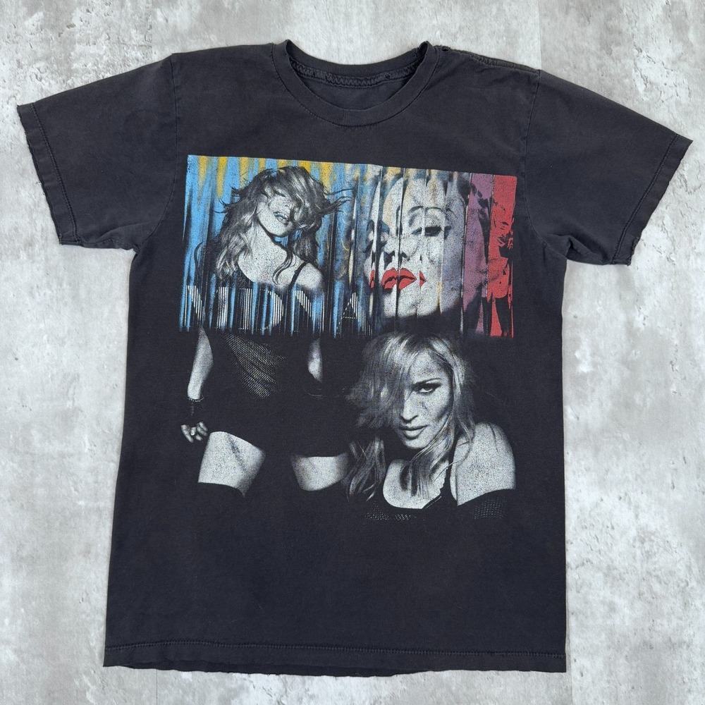 Madonna MDNA Tour Shirt Adult Small Black Concert Pop Music Short Sleeve 2012